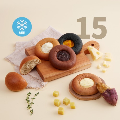 [산소빵]15개 골라담기 (5ea * 3) - 고단백질 고식이섬유 식단빵